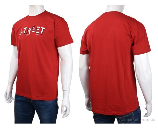 Футболка чоловіча Літо 3707-055-2 red (4 шт. р.сіткаM-2XL) "Мир" недорого оптом від прямого постачальника, зображення 3