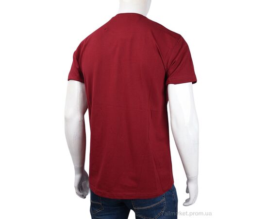 Футболка чоловіча Літо 3707-055-1 bordo (4 шт. р.сіткаM-2XL) "Мир" недорого оптом від прямого постачальника, зображення 2