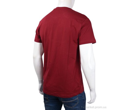Футболка чоловіча Літо 3707-0060-1 bordo (4 шт. р.сіткаM-2XL) "Мир" недорого оптом від прямого постачальника, зображення 2