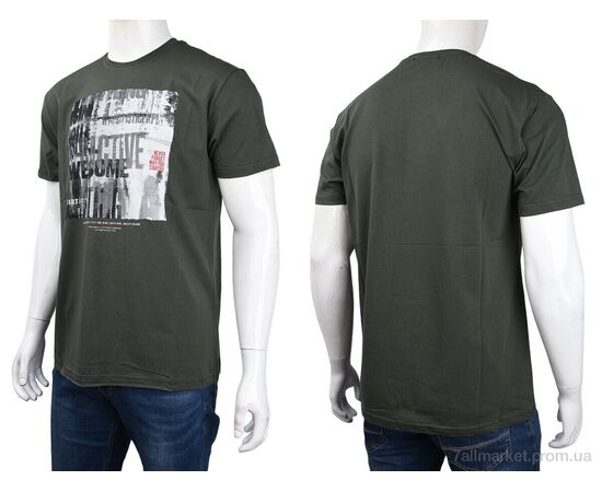 Футболка чоловіча Літо 3707-109-1 green (4 шт. р.сіткаM-2XL) "Мир" недорого оптом від прямого постачальника, зображення 3