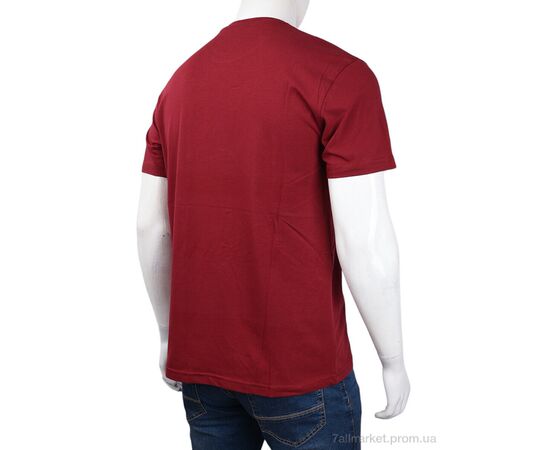 Футболка чоловіча Літо 3707-109-3 bordo (4 шт. р.сіткаM-2XL) "Мир" недорого оптом від прямого постачальника, зображення 2