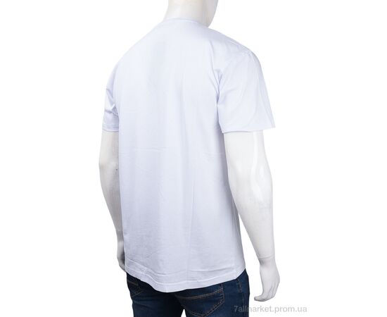 Футболка чоловіча Літо 3707-109-4 white (4 шт. р.сіткаM-2XL) "Мир" недорого оптом від прямого постачальника, зображення 2