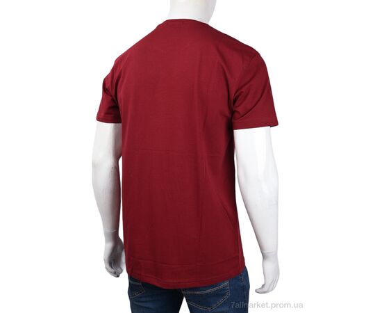 Футболка чоловіча Літо 3707-69-3 bordo (4 шт. р.сіткаM-2XL) "Мир" недорого оптом від прямого постачальника, зображення 2