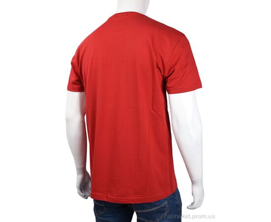 Футболка чоловіча Літо 3707-69-4 red (4 шт. р.сіткаM-2XL) "Мир" недорого оптом від прямого постачальника, зображення 2