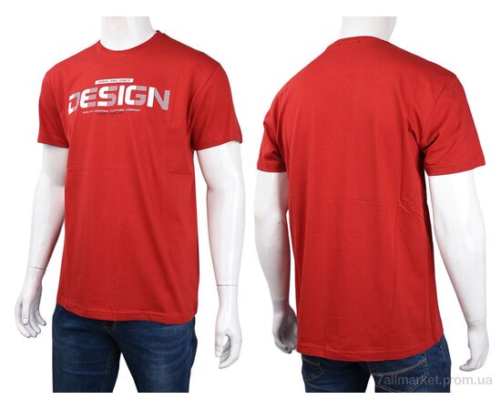 Футболка чоловіча Літо 3707-69-4 red (4 шт. р.сіткаM-2XL) "Мир" недорого оптом від прямого постачальника, зображення 3