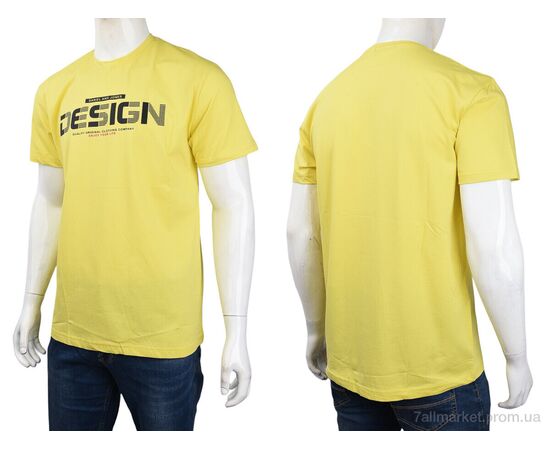 Футболка чоловіча Літо 3707-69-5 yellow (4 шт. р.сіткаM-2XL) "Мир" недорого оптом від прямого постачальника, зображення 3