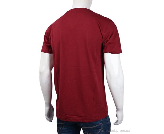 Футболка чоловіча Літо 3707-0096-2 bordo (4 шт. р.сіткаM-2XL) "Мир" недорого оптом від прямого постачальника, зображення 2