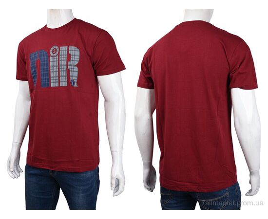 Футболка чоловіча Літо 3707-0096-2 bordo (4 шт. р.сіткаM-2XL) "Мир" недорого оптом від прямого постачальника, зображення 3