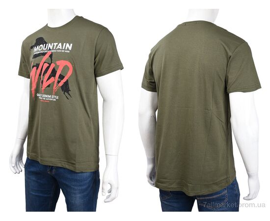 Футболка чоловіча Літо 3707-0085-2 green (4 шт. р.сіткаM-2XL) "Мир" недорого оптом від прямого постачальника, зображення 3