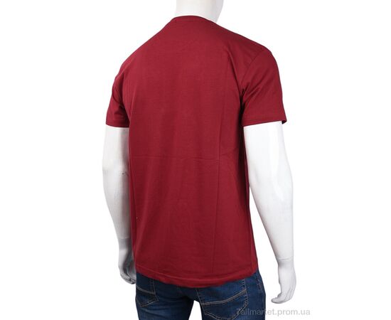 Футболка чоловіча Літо 3707-081-2 bordo (4 шт. р.сіткаM-2XL) "Мир" недорого оптом від прямого постачальника, зображення 2