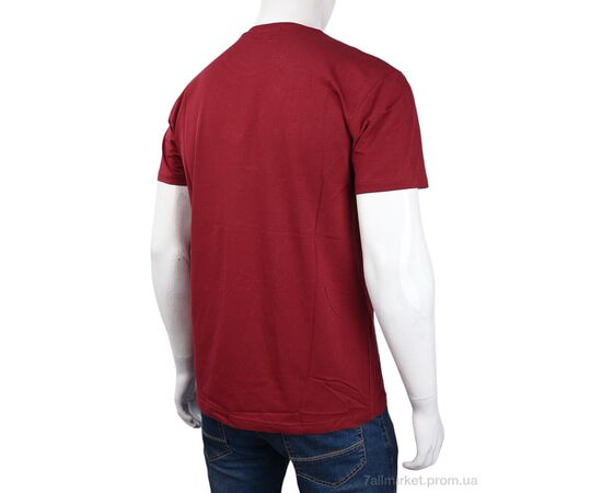 Футболка чоловіча Літо 3707-0084 bordo (4 шт. р.сіткаM-2XL) "Мир" недорого оптом від прямого постачальника, зображення 2