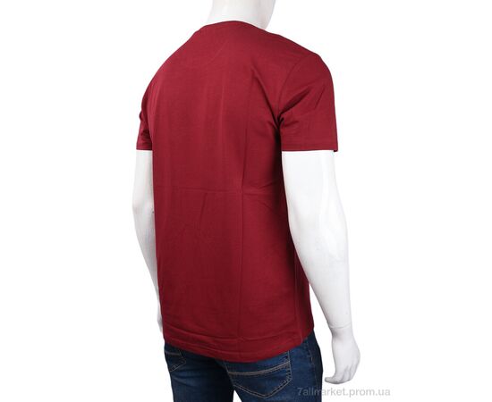 Футболка чоловіча Літо 3707-0083-2 bordo (4 шт. р.сіткаM-2XL) "Мир" недорого оптом від прямого постачальника, зображення 2