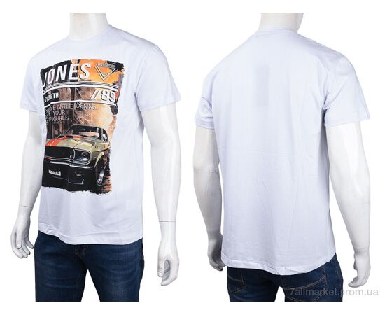 Футболка чоловіча Літо 3707-119-3 white (4 шт. р.сіткаM-2XL) "Мир" недорого оптом від прямого постачальника, зображення 3