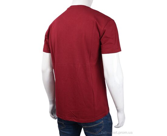 Футболка чоловіча Літо 3707-108 bordo (4 шт. р.сіткаM-2XL) "Мир" недорого оптом від прямого постачальника, зображення 2