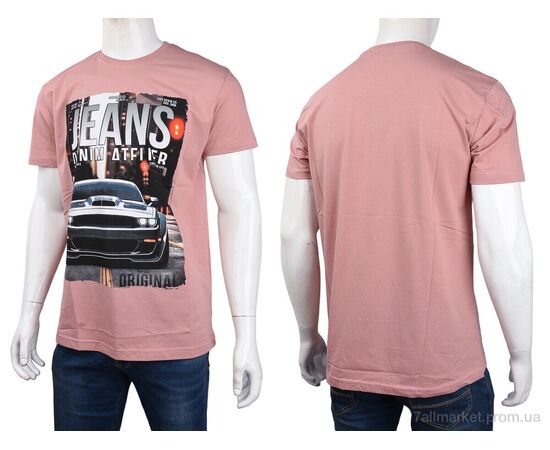 Футболка чоловіча Літо 3707-107-1 pink (4 шт. р.сіткаM-2XL) "Мир" недорого оптом від прямого постачальника, зображення 3