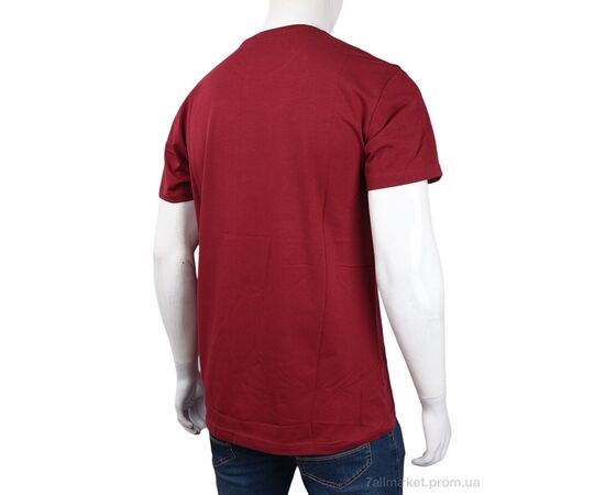 Футболка чоловіча Літо 3707-107-2 bordo (4 шт. р.сіткаM-2XL) "Мир" недорого оптом від прямого постачальника, зображення 2