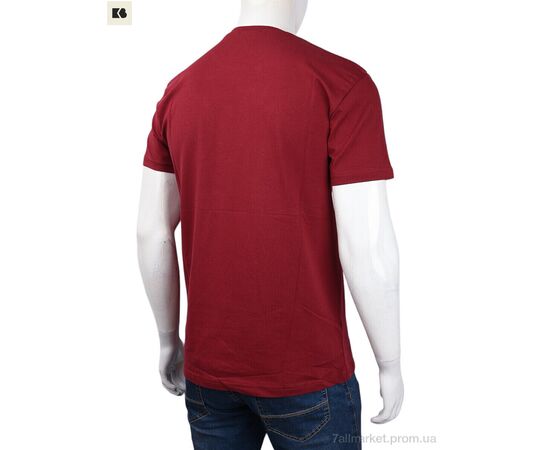 Футболка чоловіча Літо 3707-0078-4 bordo (4 шт. р.сіткаM-2XL) "BIG" недорого оптом від прямого постачальника, зображення 2