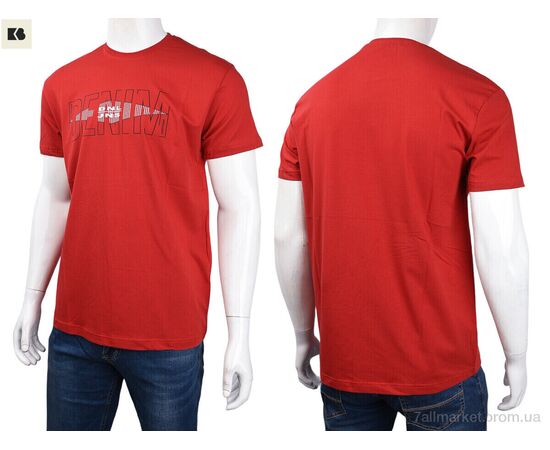 Футболка чоловіча Літо 3707-0064-2 red (4 шт. р.сіткаM-2XL) "BIG" недорого оптом від прямого постачальника, зображення 3