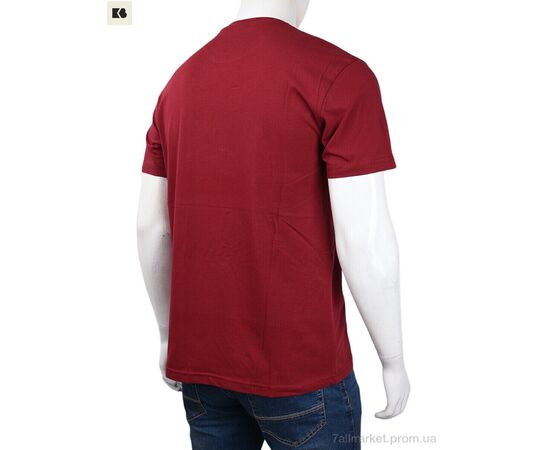 Футболка чоловіча Літо 3707-109-3 bordo (4 шт. р.сіткаM-2XL) "BIG" недорого оптом від прямого постачальника, зображення 2