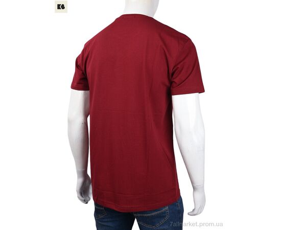 Футболка чоловіча Літо 3707-69-3 bordo (4 шт. р.сіткаM-2XL) "BIG" недорого оптом від прямого постачальника, зображення 2