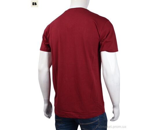 Футболка чоловіча Літо 3707-0096-2 bordo (4 шт. р.сіткаM-2XL) "BIG" недорого оптом від прямого постачальника, зображення 2