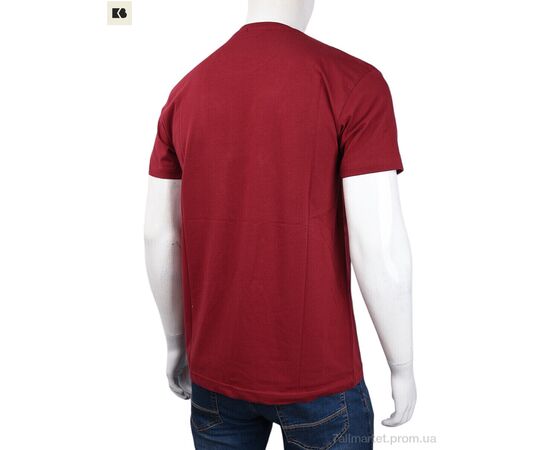 Футболка чоловіча Літо 3707-081-2 bordo (4 шт. р.сіткаM-2XL) "BIG" недорого оптом від прямого постачальника, зображення 2