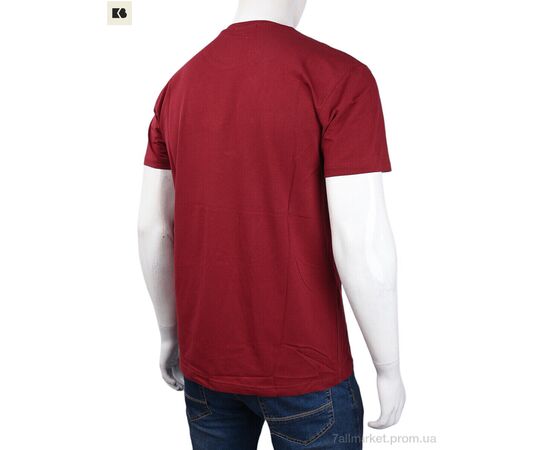 Футболка чоловіча Літо 3707-0084 bordo (4 шт. р.сіткаM-2XL) "BIG" недорого оптом від прямого постачальника, зображення 2