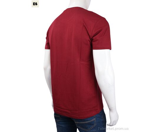 Футболка чоловіча Літо 3707-0083-2 bordo (4 шт. р.сіткаM-2XL) "BIG" недорого оптом від прямого постачальника, зображення 2
