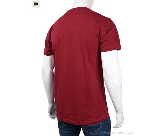 Футболка чоловіча Літо 3707-107-2 bordo (4 шт. р.сіткаM-2XL) "BIG" недорого оптом від прямого постачальника, зображення 2
