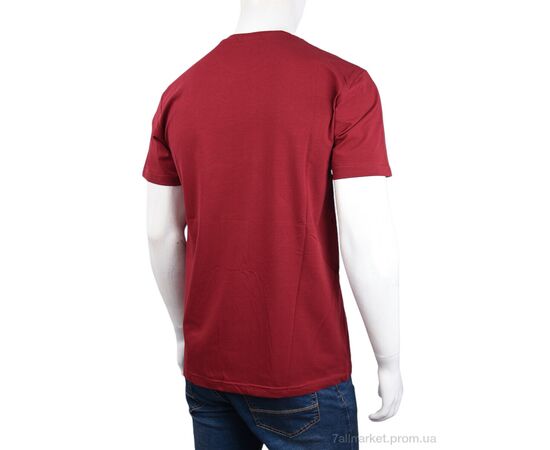 Футболка чоловіча Літо 3707-106-1 bordo (4 шт. р.сіткаM-2XL) "Мир" недорого оптом від прямого постачальника, зображення 2