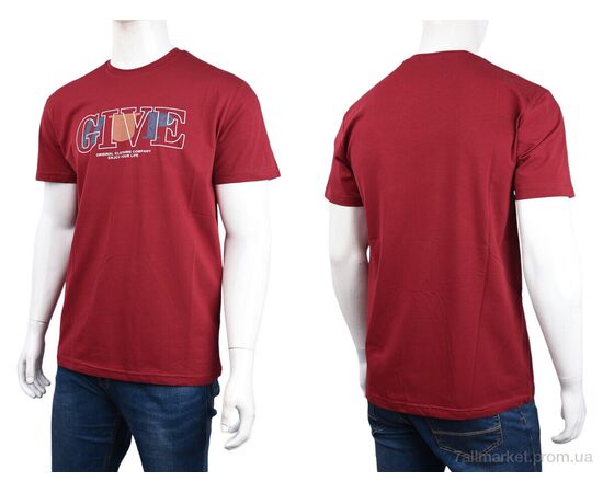 Футболка чоловіча Літо 3707-106-1 bordo (4 шт. р.сіткаM-2XL) "Мир" недорого оптом від прямого постачальника, зображення 3