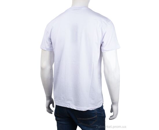 Футболка чоловіча Літо 3707-149 white (4 шт. р.сіткаM-2XL) "Мир" недорого оптом від прямого постачальника, зображення 2