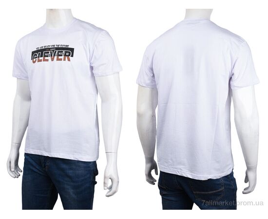 Футболка чоловіча Літо 3707-149 white (4 шт. р.сіткаM-2XL) "Мир" недорого оптом від прямого постачальника, зображення 3