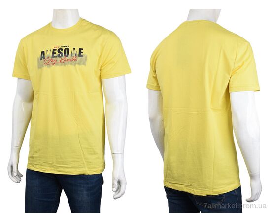 Футболка чоловіча Літо 3707-140-1 yellow (4 шт. р.сіткаM-2XL) "Мир" недорого оптом від прямого постачальника, зображення 3