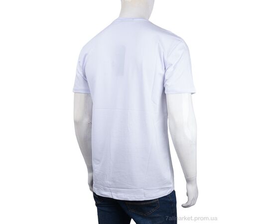 Футболка чоловіча Літо 3707-130 white (4 шт. р.сіткаM-2XL) "Мир" недорого оптом від прямого постачальника, зображення 2