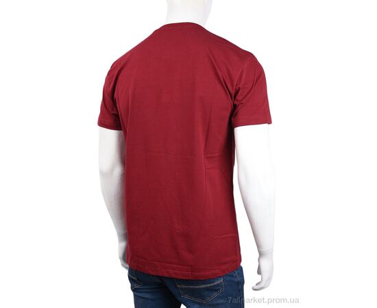 Футболка чоловіча Літо 3707-068-1 bordo (4 шт. р.сіткаM-2XL) "Мир" недорого оптом від прямого постачальника, зображення 2
