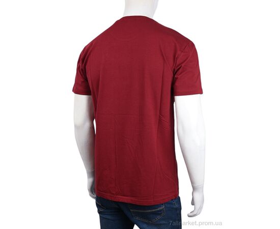 Футболка чоловіча Літо 3707-098 bordo (4 шт. р.сіткаM-2XL) "Мир" недорого оптом від прямого постачальника, зображення 2