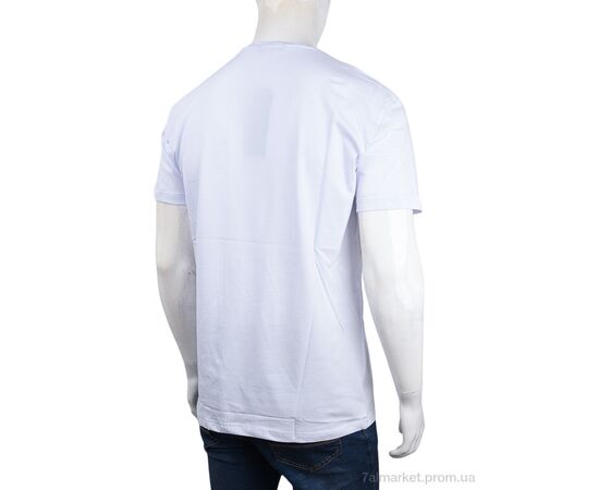 Футболка чоловіча Літо 3707-155 white (4 шт. р.сіткаM-2XL) "Мир" недорого оптом від прямого постачальника, зображення 2