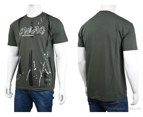 Футболка чоловіча Літо 3707-125 green (4 шт. р.сіткаM-2XL) "Мир" недорого оптом від прямого постачальника, зображення 3