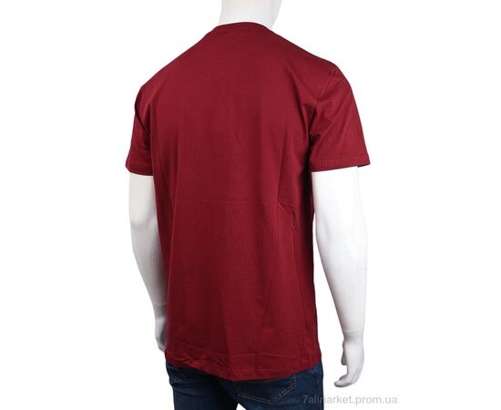 Футболка чоловіча Літо 3707-122-2 bordo (4 шт. р.сіткаM-2XL) "Мир" недорого оптом від прямого постачальника, зображення 2