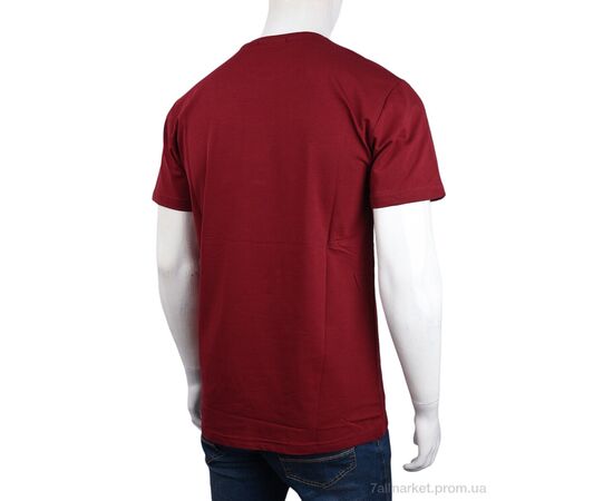 Футболка чоловіча Літо 3707-118 bordo (4 шт. р.сіткаM-2XL) "Мир" недорого оптом від прямого постачальника, зображення 2