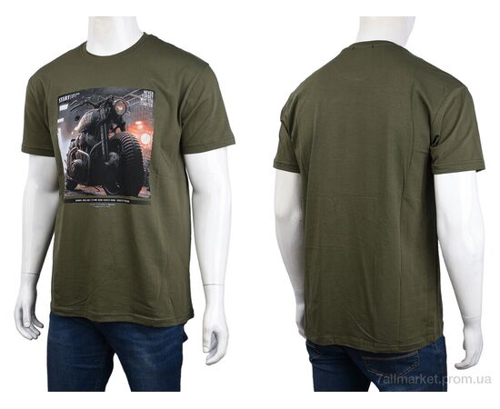 Футболка чоловіча Літо 3707-093 green (4 шт. р.сіткаM-2XL) "Мир" недорого оптом від прямого постачальника, зображення 3