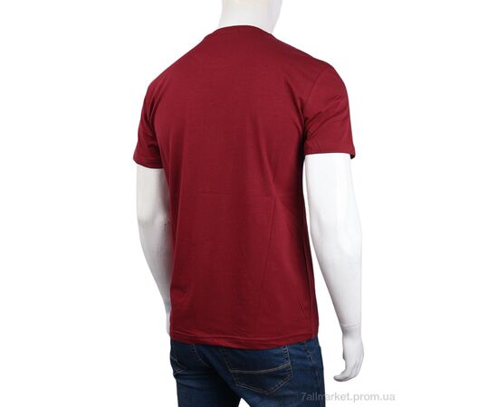 Футболка чоловіча Літо 3707-091-2 bordo (4 шт. р.сіткаM-2XL) "Мир" недорого оптом від прямого постачальника, зображення 2