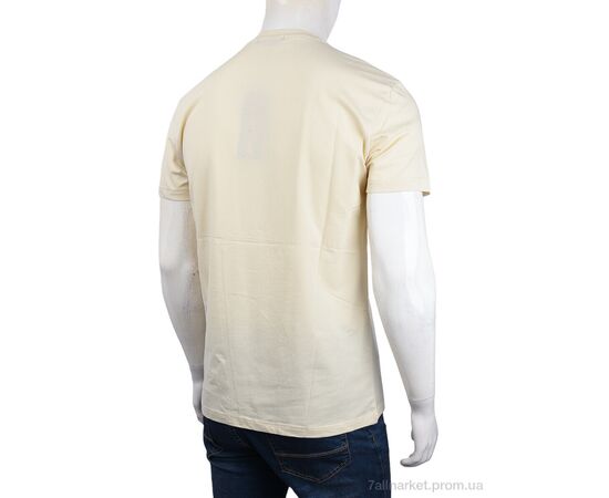 Футболка чоловіча Літо 3707-0563 beige (4 шт. р.сіткаM-2XL) "Мир" недорого оптом від прямого постачальника, зображення 2
