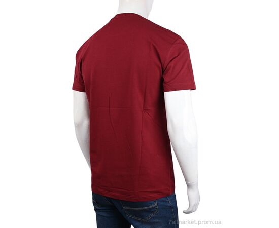 Футболка чоловіча Літо 3707-062 bordo (4 шт. р.сіткаM-2XL) "Мир" недорого оптом від прямого постачальника, зображення 2