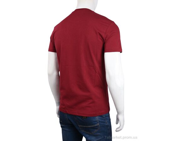 Футболка чоловіча Літо 3707-071-2 bordo (4 шт. р.сіткаM-2XL) "Мир" недорого оптом від прямого постачальника, зображення 2