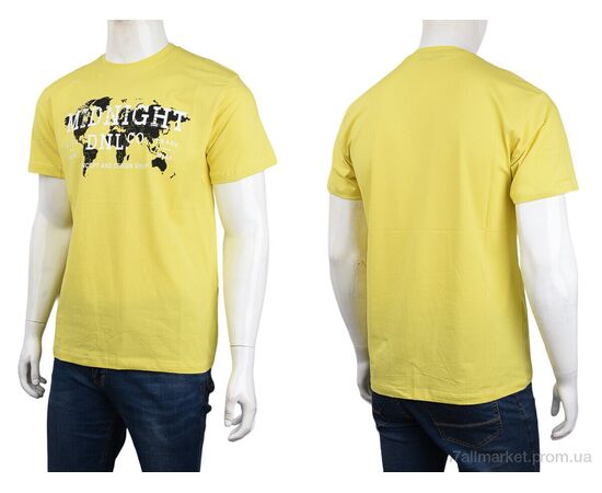 Футболка чоловіча Літо 3707-090-2 yellow (4 шт. р.сіткаM-2XL) "Мир" недорого оптом від прямого постачальника, зображення 3