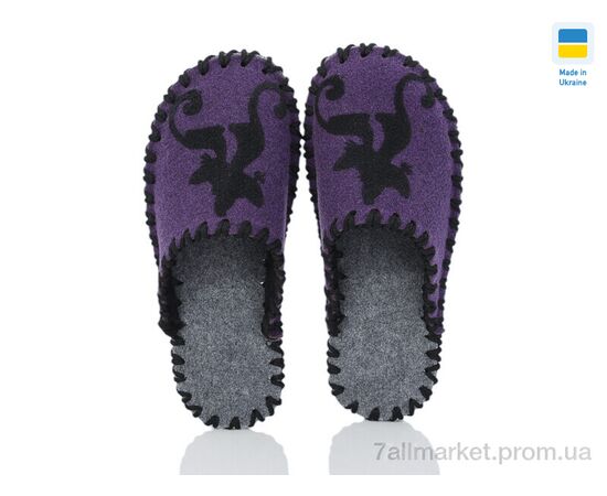 Фотография Тапки женские для дома Весна/осень 217W фіолетовий (9 пар р.36-41) "Active" недорого оптом от прямого поставщика, изображение 2