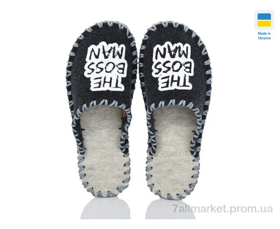 Тапки чоловічі домашні Весна/осінь 354M асфальт (9 пар р.40-45) "Active" недорого оптом від прямого постачальника, зображення 2
