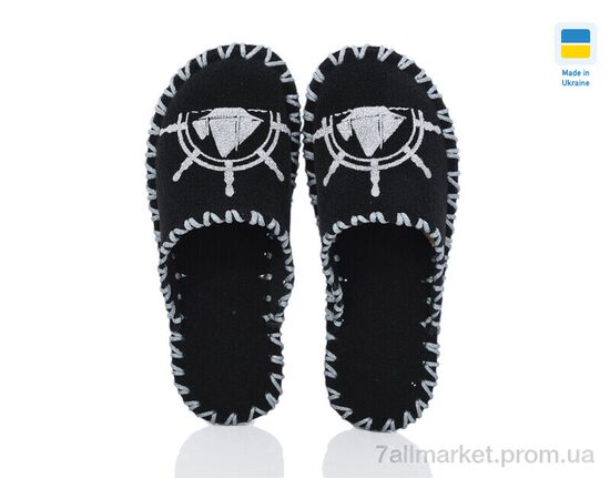 Тапки чоловічі домашні Весна/осінь 336M чорний (9 пар р.40-45) "Active" недорого оптом від прямого постачальника, зображення 2